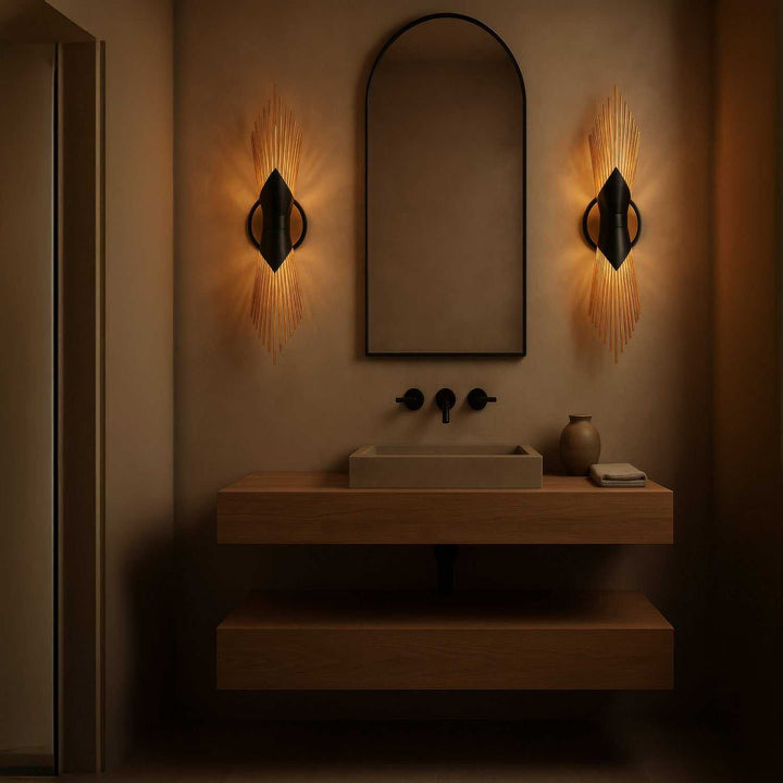 Aristocrat Two Light Wall Sconce in Dark Bronze / French Gold Varaluz