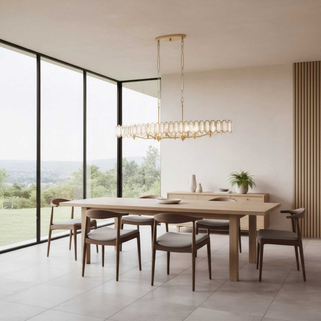 Drama Club Eight Light Pendant in Brass Kisser Varaluz