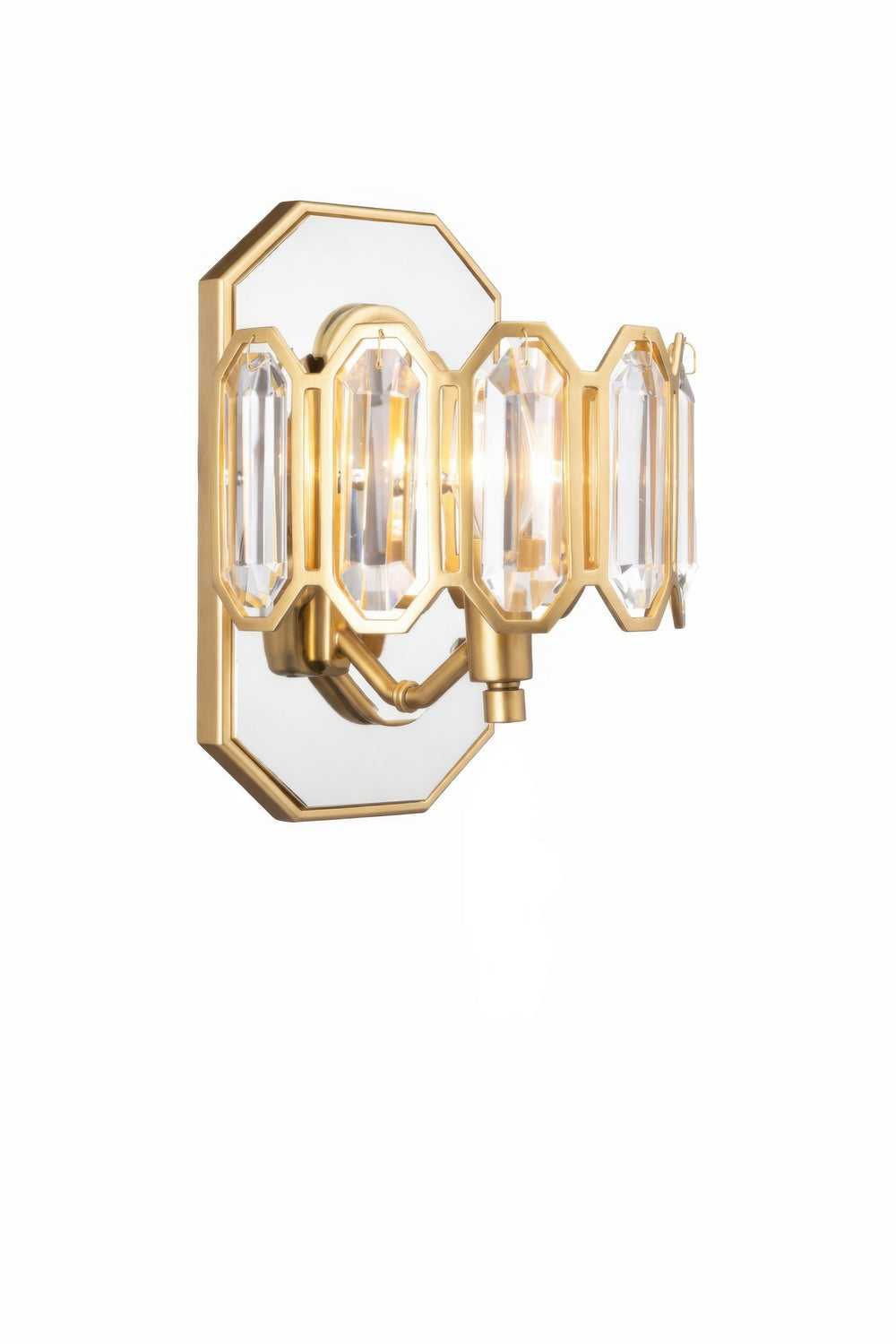 Drama Club One Light Wall Sconce in Brass Kisser Varaluz