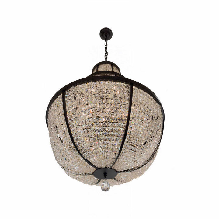Crystal Baller 12 Light Pendant in Heritage Black Varaluz