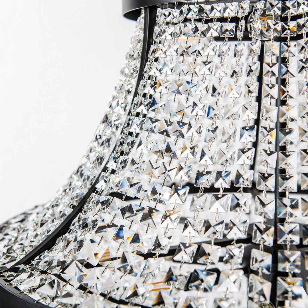 Crystal Baller 12 Light Pendant in Heritage Black Varaluz