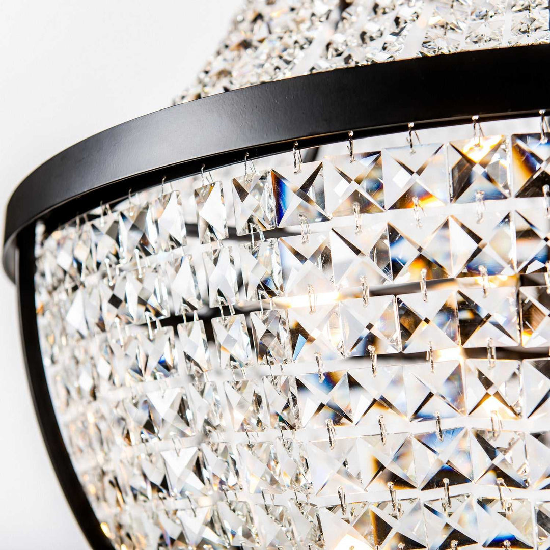Crystal Baller 12 Light Pendant in Heritage Black Varaluz