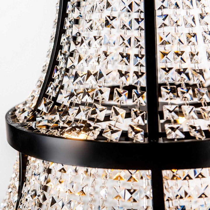 Crystal Baller 12 Light Pendant in Heritage Black Varaluz