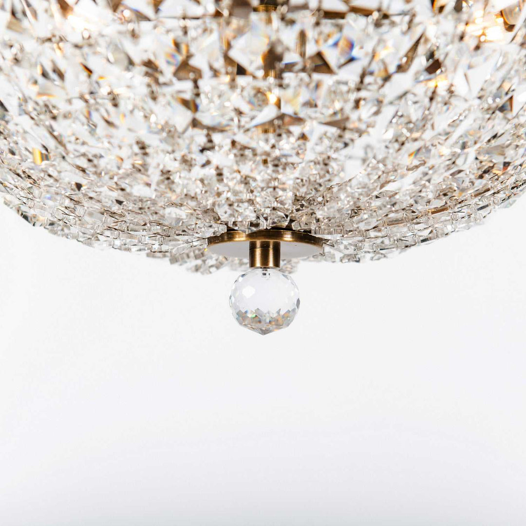Crystal Baller Three Light Semi-Flush Mount in Antique Bronze Varaluz