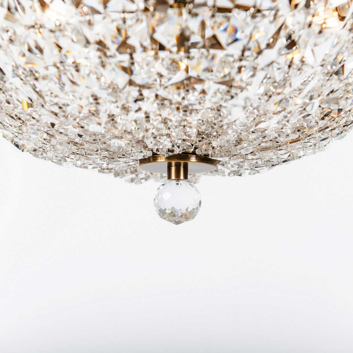 Crystal Baller Three Light Semi-Flush Mount in Antique Bronze Varaluz
