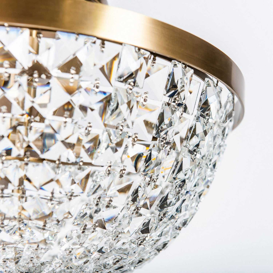 Crystal Baller Three Light Semi-Flush Mount in Antique Bronze Varaluz