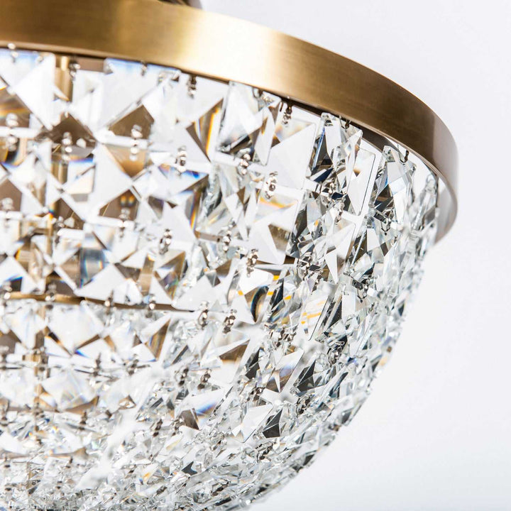 Crystal Baller Three Light Semi-Flush Mount in Antique Bronze Varaluz