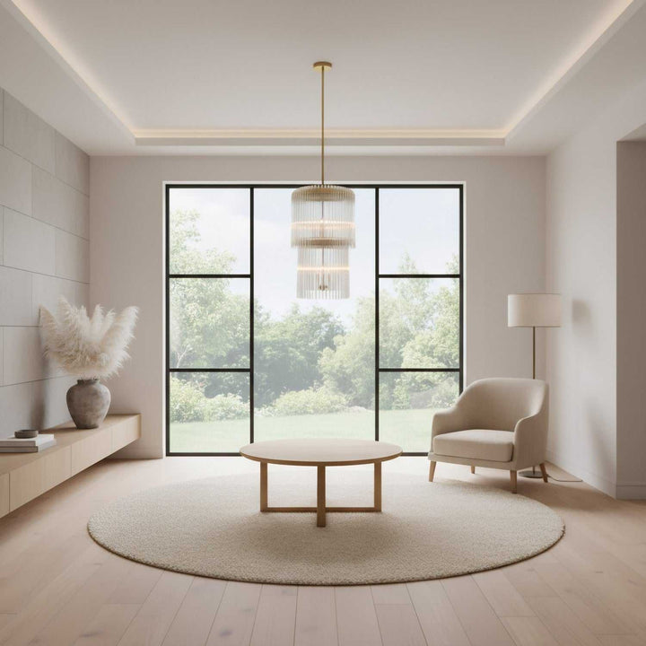 Lila Six Light Pendant in Antique Bronze Varaluz