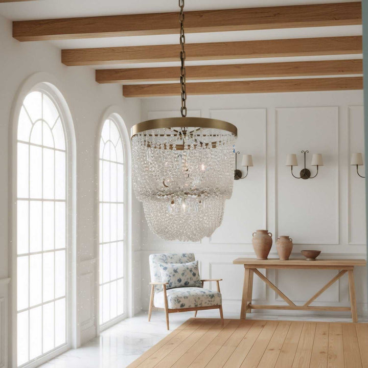 Solaire Six Light Pendant in Antique Bronze Varaluz