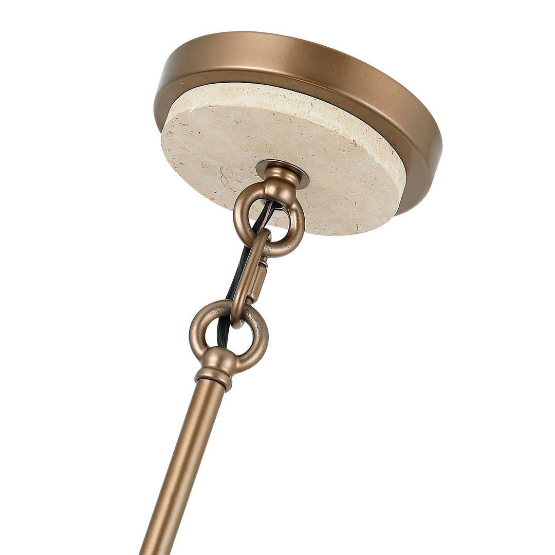 Rockford Six Light Pendant in Brontourage/Travartine Varaluz
