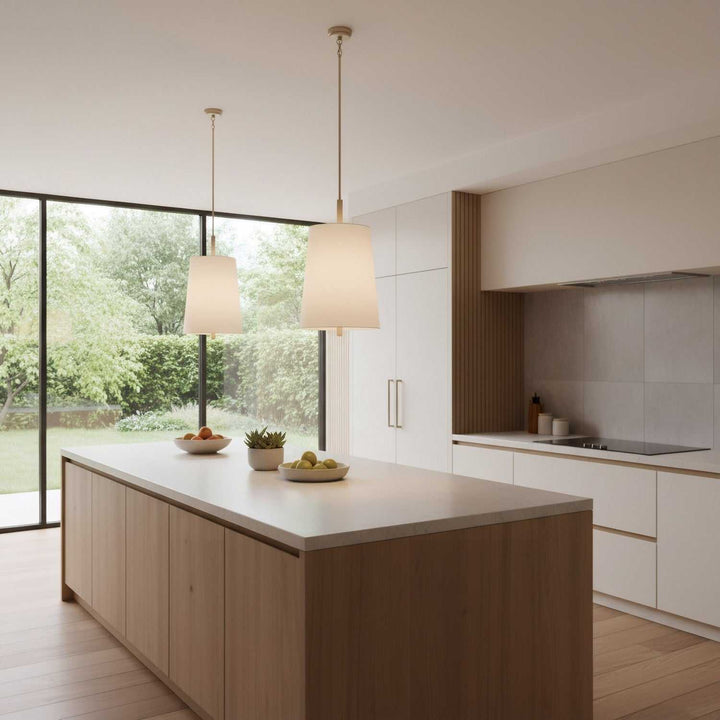 Rockford Six Light Pendant in Brontourage/Travartine Varaluz