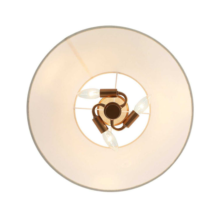 Rockford Three Light Semi-Flush Mount in Brontourage/Travartine Varaluz