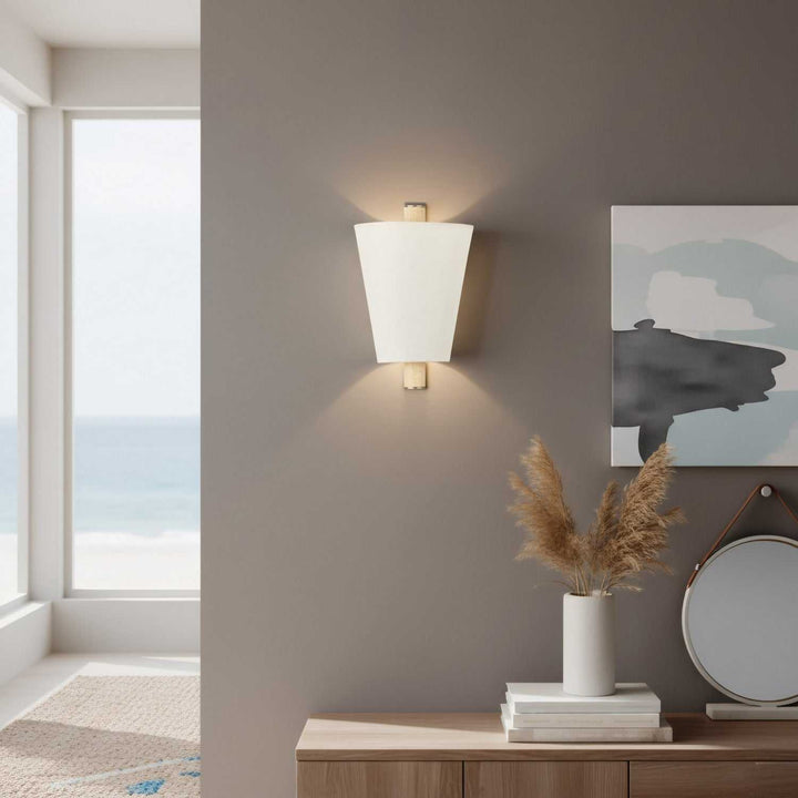 Rockford One Light Wall Sconce in Brontourage/Travartine Varaluz