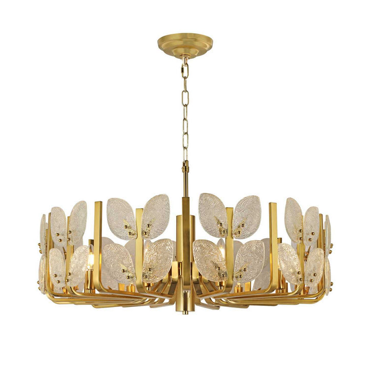 Brass Tax 11 Light Chandelier in Satin Brass Varaluz