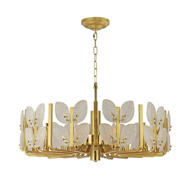 Brass Tax 11 Light Chandelier in Satin Brass Varaluz