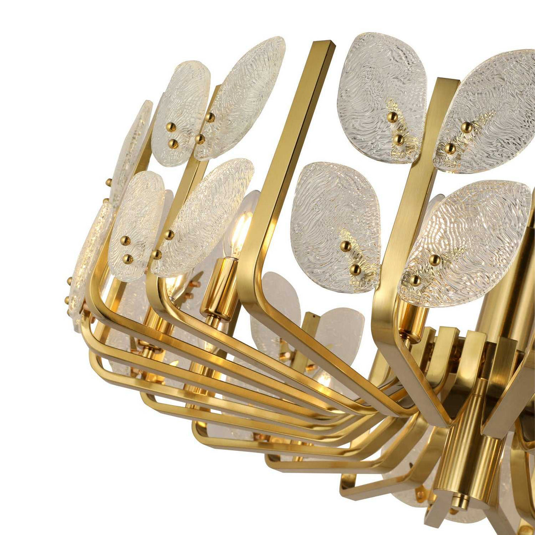 Brass Tax 11 Light Chandelier in Satin Brass Varaluz