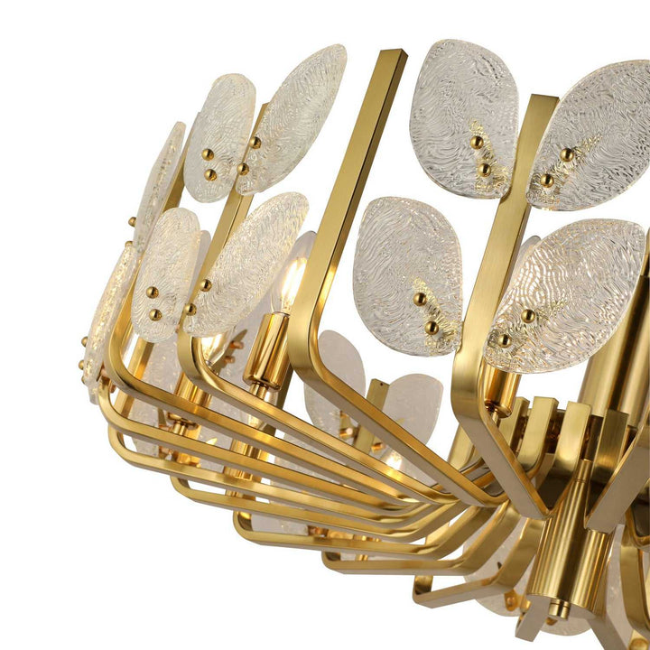 Brass Tax 11 Light Chandelier in Satin Brass Varaluz