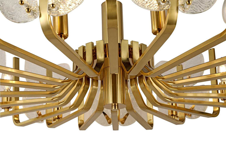 Brass Tax 11 Light Chandelier in Satin Brass Varaluz