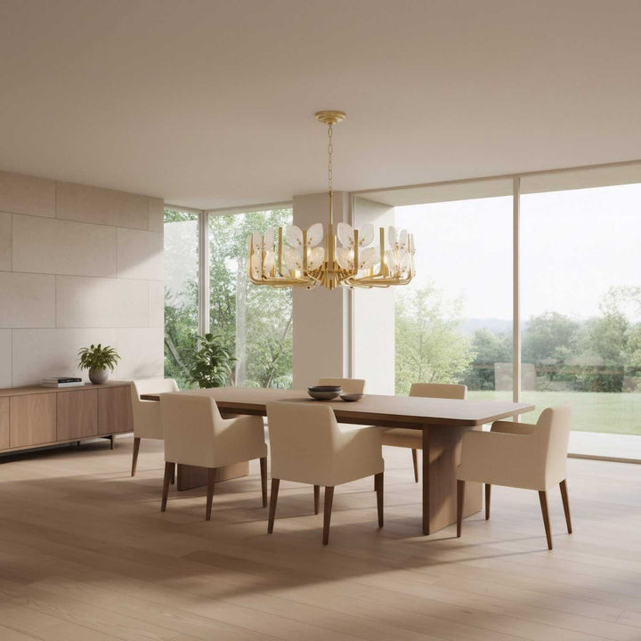 Brass Tax 11 Light Chandelier in Satin Brass Varaluz