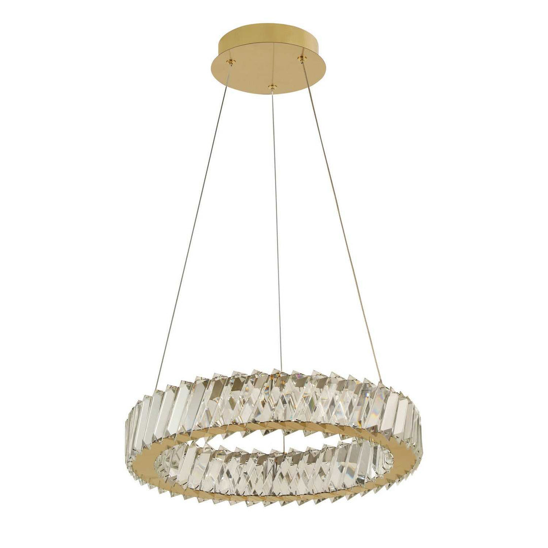 Golden Ratio LED Pendant in Satin Gold Varaluz
