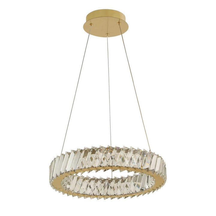 Golden Ratio LED Pendant in Satin Gold Varaluz