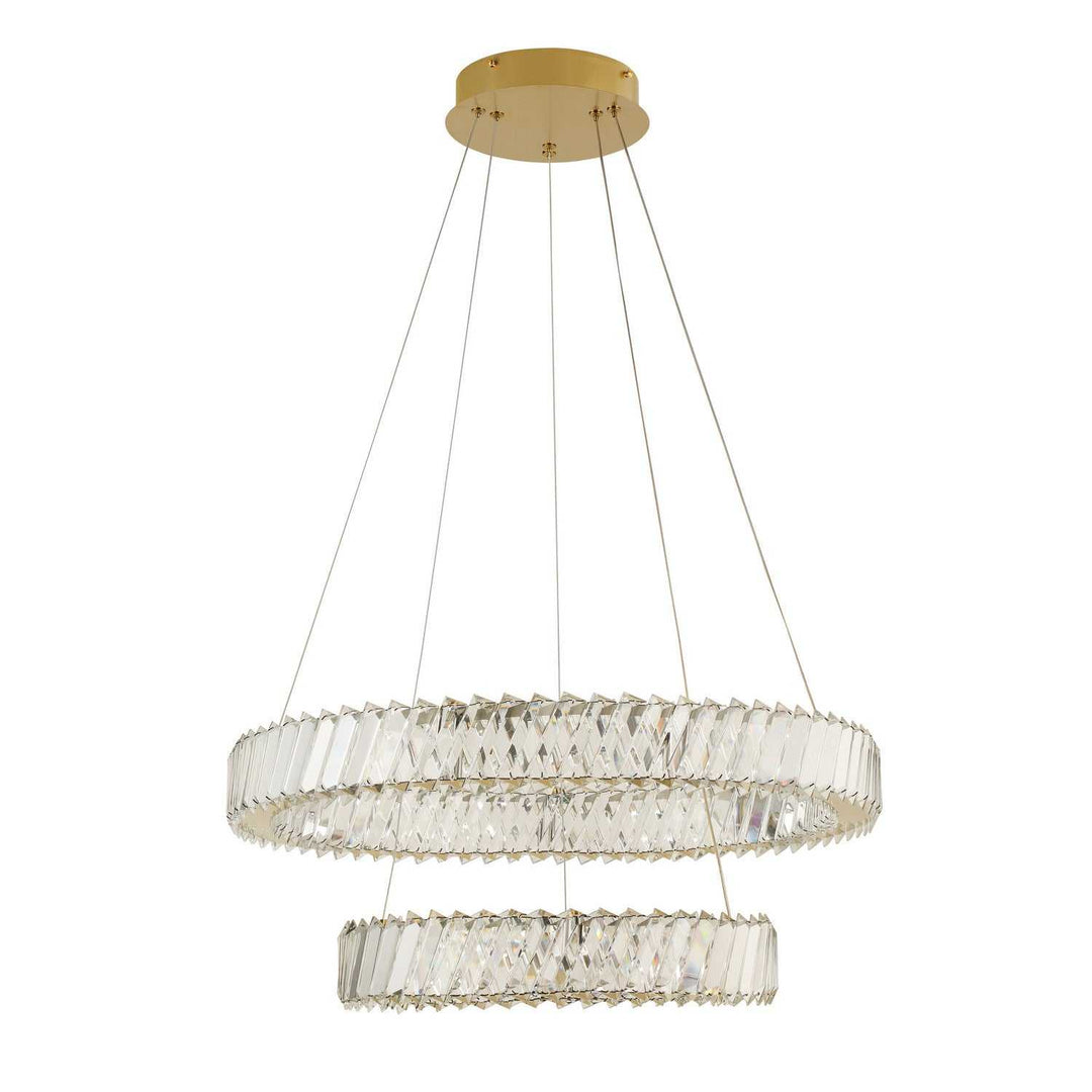 Golden Ratio LED Pendant in Satin Gold Varaluz