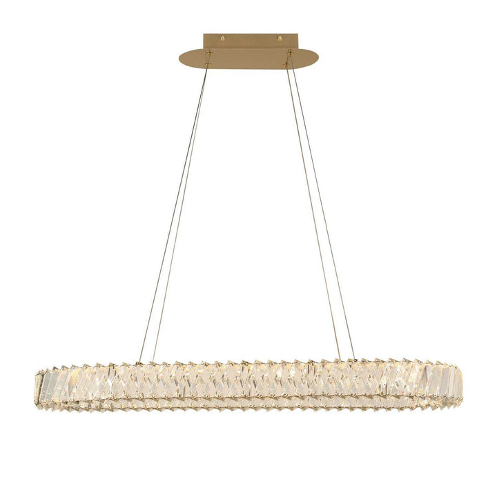Golden Ratio LED Pendant in Satin Gold Varaluz