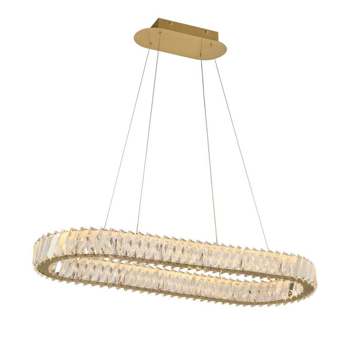 Golden Ratio LED Pendant in Satin Gold Varaluz