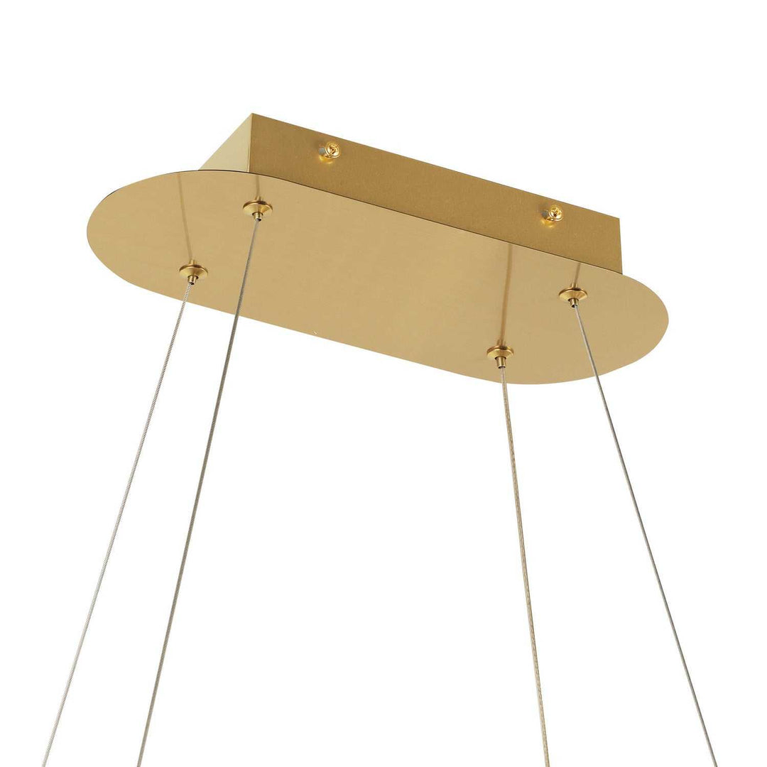 Golden Ratio LED Pendant in Satin Gold Varaluz