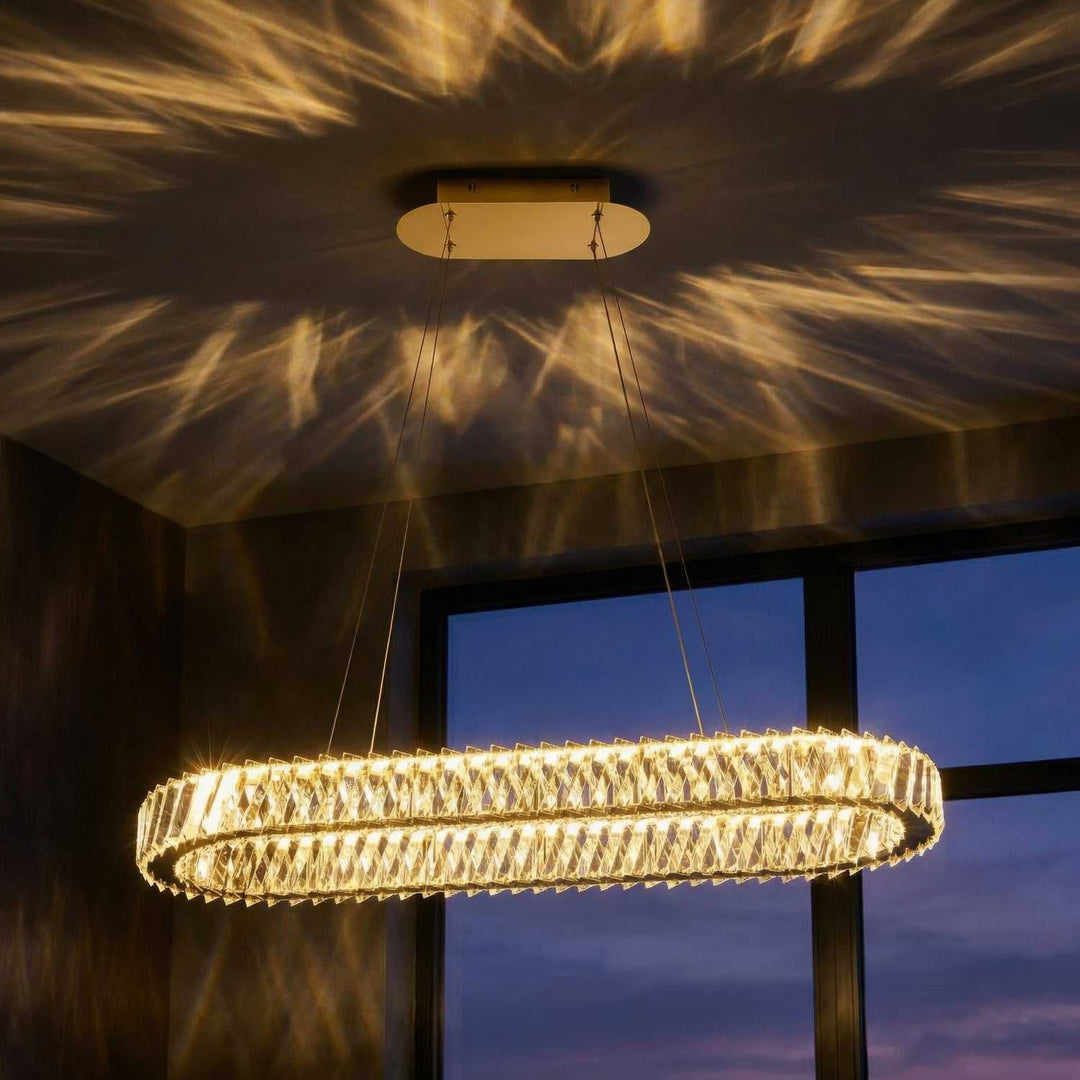 Golden Ratio LED Pendant in Satin Gold Varaluz