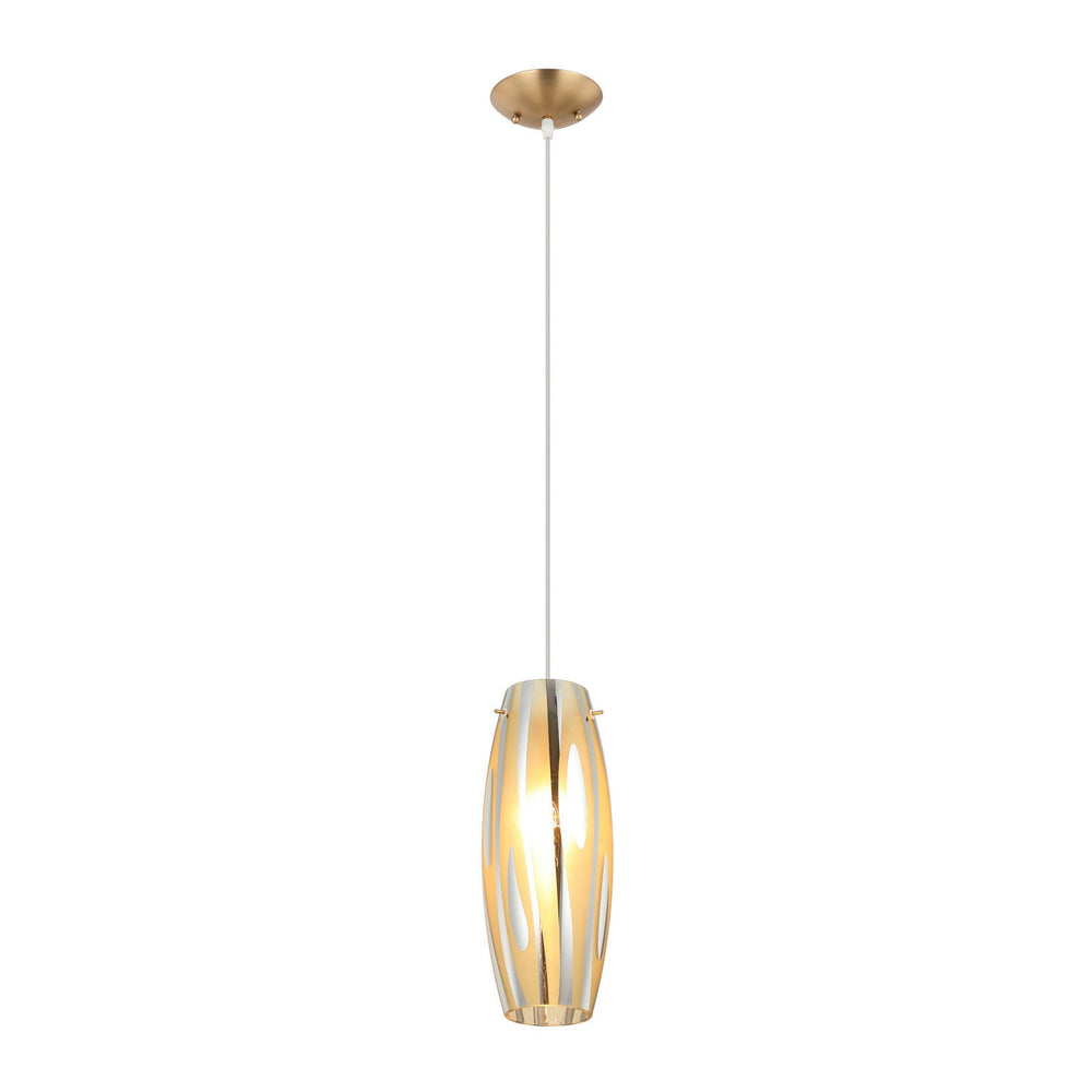 Chroman Empire One Light Pendant in Satin Gold Varaluz