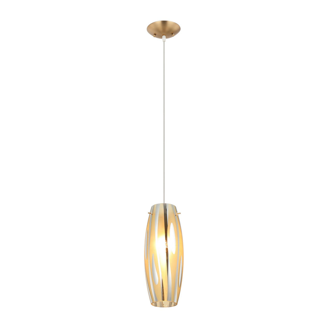 Chroman Empire One Light Pendant in Satin Gold Varaluz