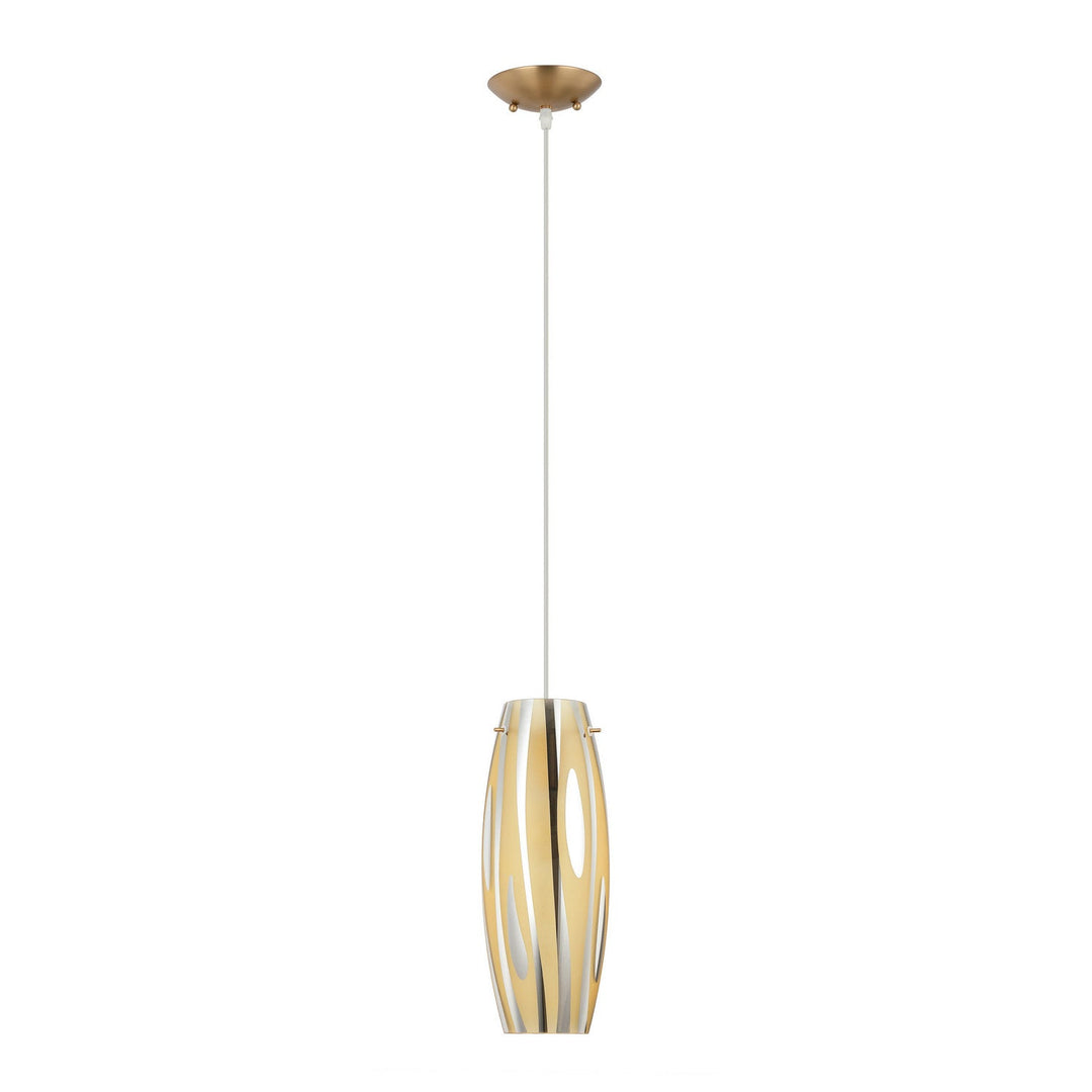 Chroman Empire One Light Pendant in Satin Gold Varaluz