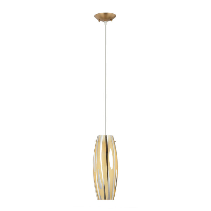 Chroman Empire One Light Pendant in Satin Gold Varaluz