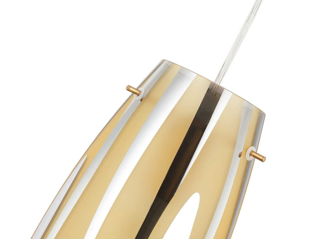 Chroman Empire One Light Pendant in Satin Gold Varaluz
