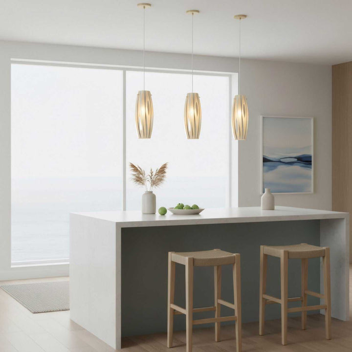 Chroman Empire One Light Pendant in Satin Gold Varaluz