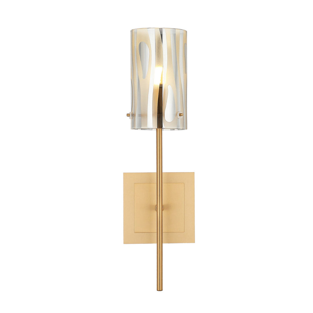 Chroman Empire One Light Wall Sconce in Satin Gold Varaluz