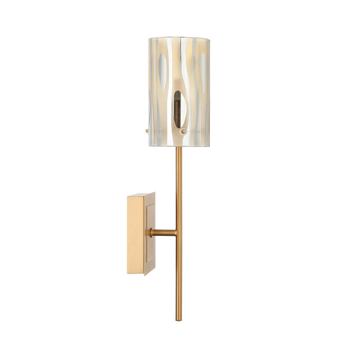 Chroman Empire One Light Wall Sconce in Satin Gold Varaluz