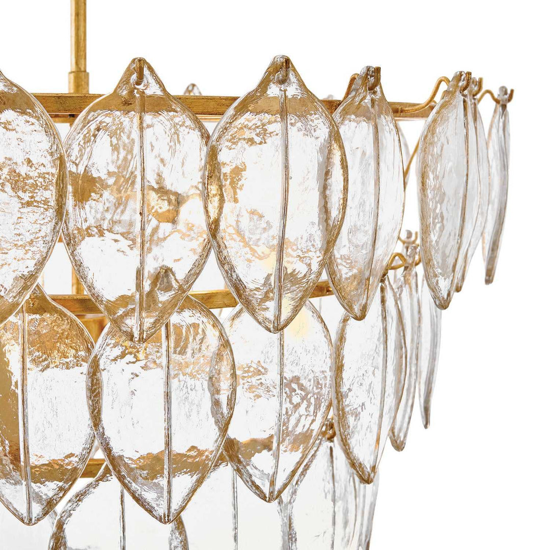 Amira LED Chandelier in Distressed Brass Fredrick Ramond Canada