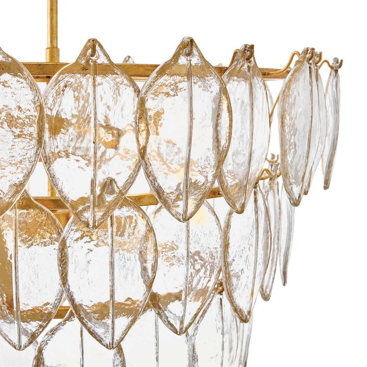 Amira LED Chandelier in Distressed Brass Fredrick Ramond Canada