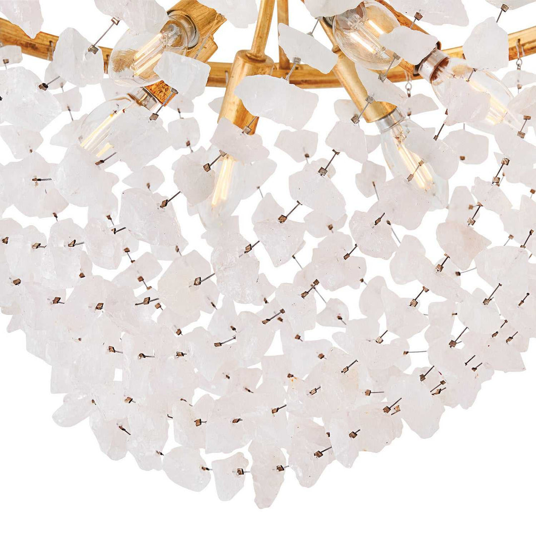 Myra LED Semi-Flush Mount in Distressed Brass Fredrick Ramond Canada