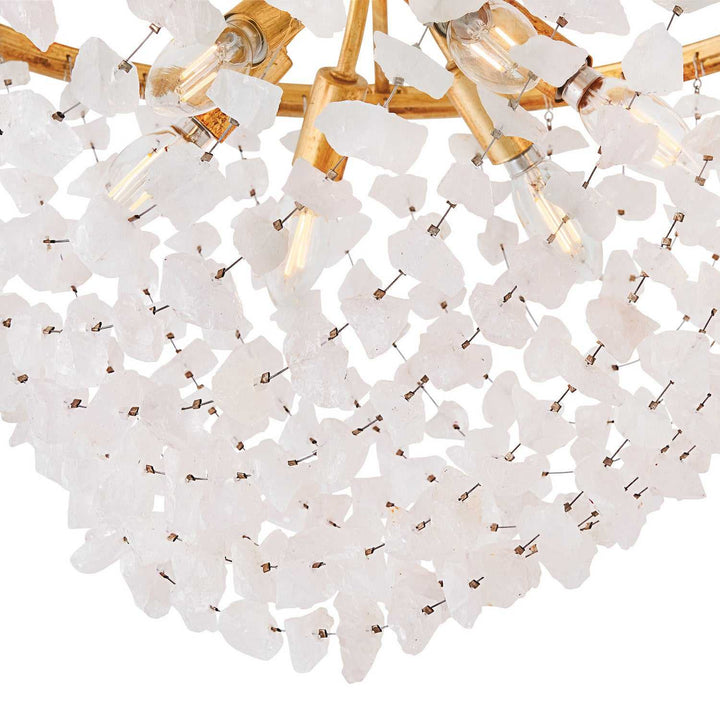 Myra LED Semi-Flush Mount in Distressed Brass Fredrick Ramond Canada
