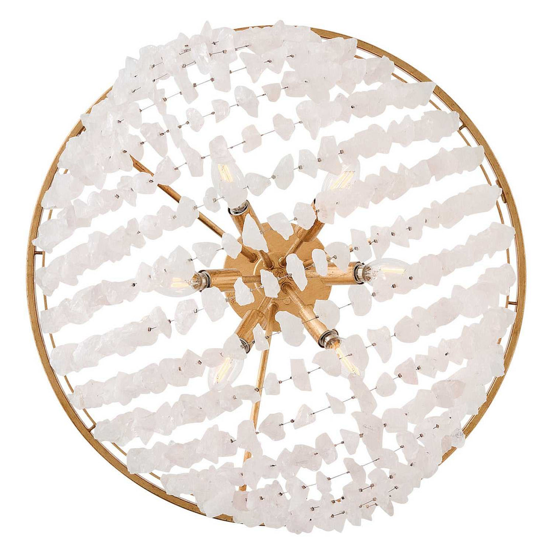 Myra LED Semi-Flush Mount in Distressed Brass Fredrick Ramond Canada