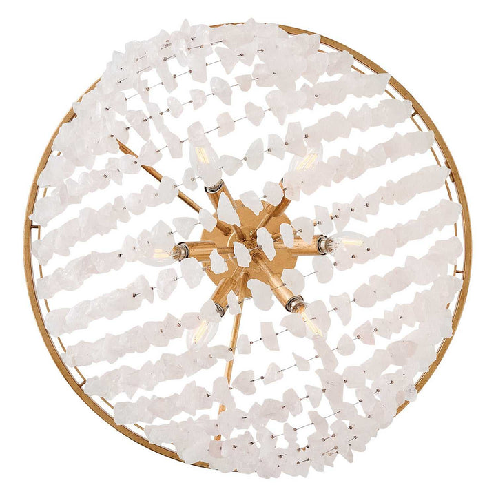Myra LED Semi-Flush Mount in Distressed Brass Fredrick Ramond Canada