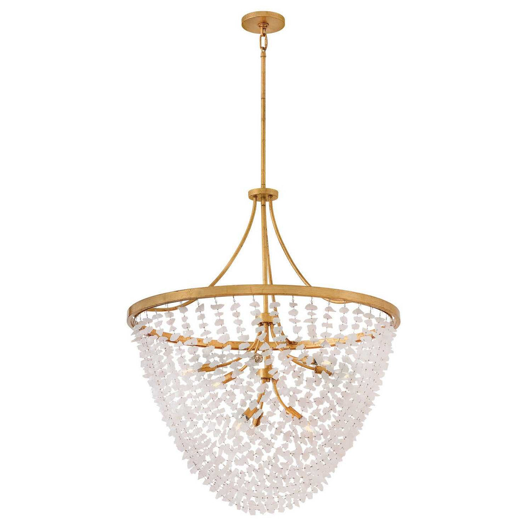 Myra LED Chandelier in Distressed Brass Fredrick Ramond Canada