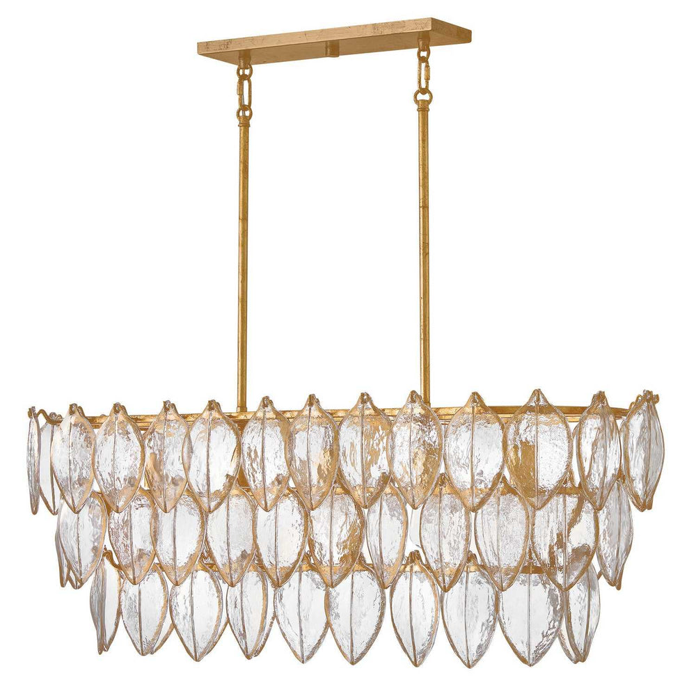 Amira LED Linear Pendant in Distressed Brass Fredrick Ramond Canada