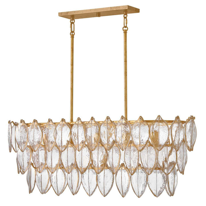 Amira LED Linear Pendant in Distressed Brass Fredrick Ramond Canada