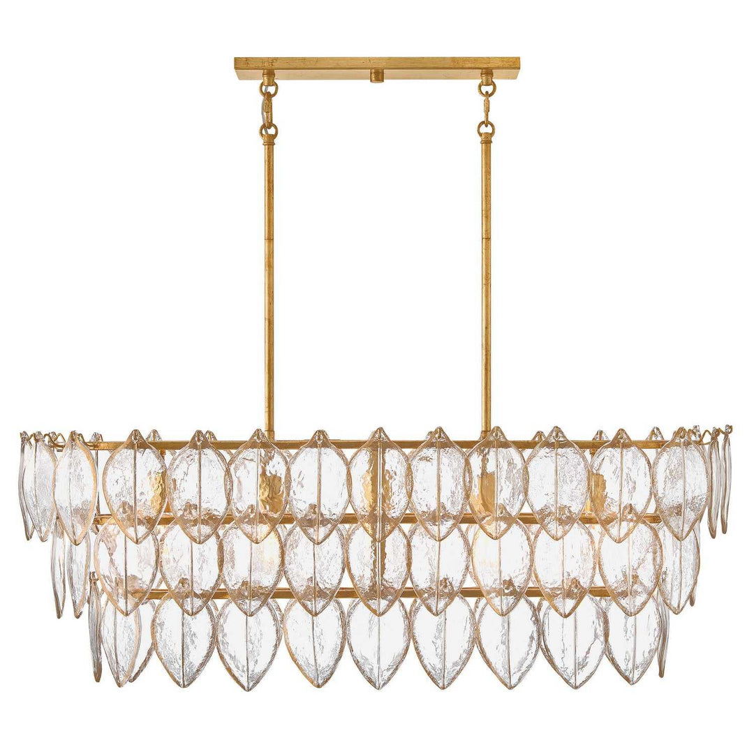 Amira LED Linear Pendant in Distressed Brass Fredrick Ramond Canada