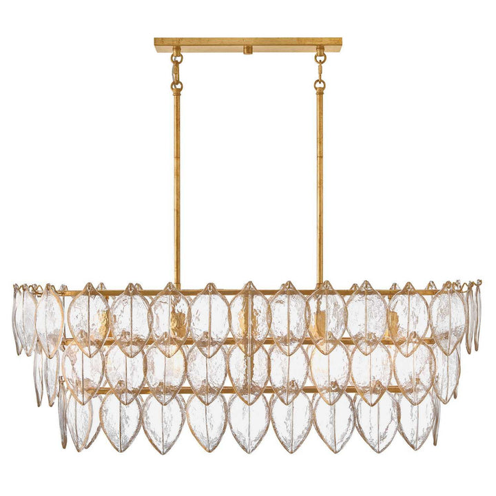 Amira LED Linear Pendant in Distressed Brass Fredrick Ramond Canada