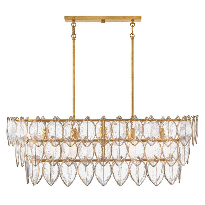 Amira LED Linear Pendant in Distressed Brass Fredrick Ramond Canada